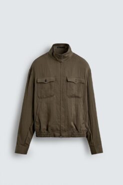 ÁO KHOÁC RELAXED FIT VẢI RŨ