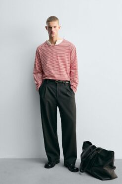 Alternative view of ÁO PHÔNG JACQUARD KẺ SỌC LIMITED EDITION