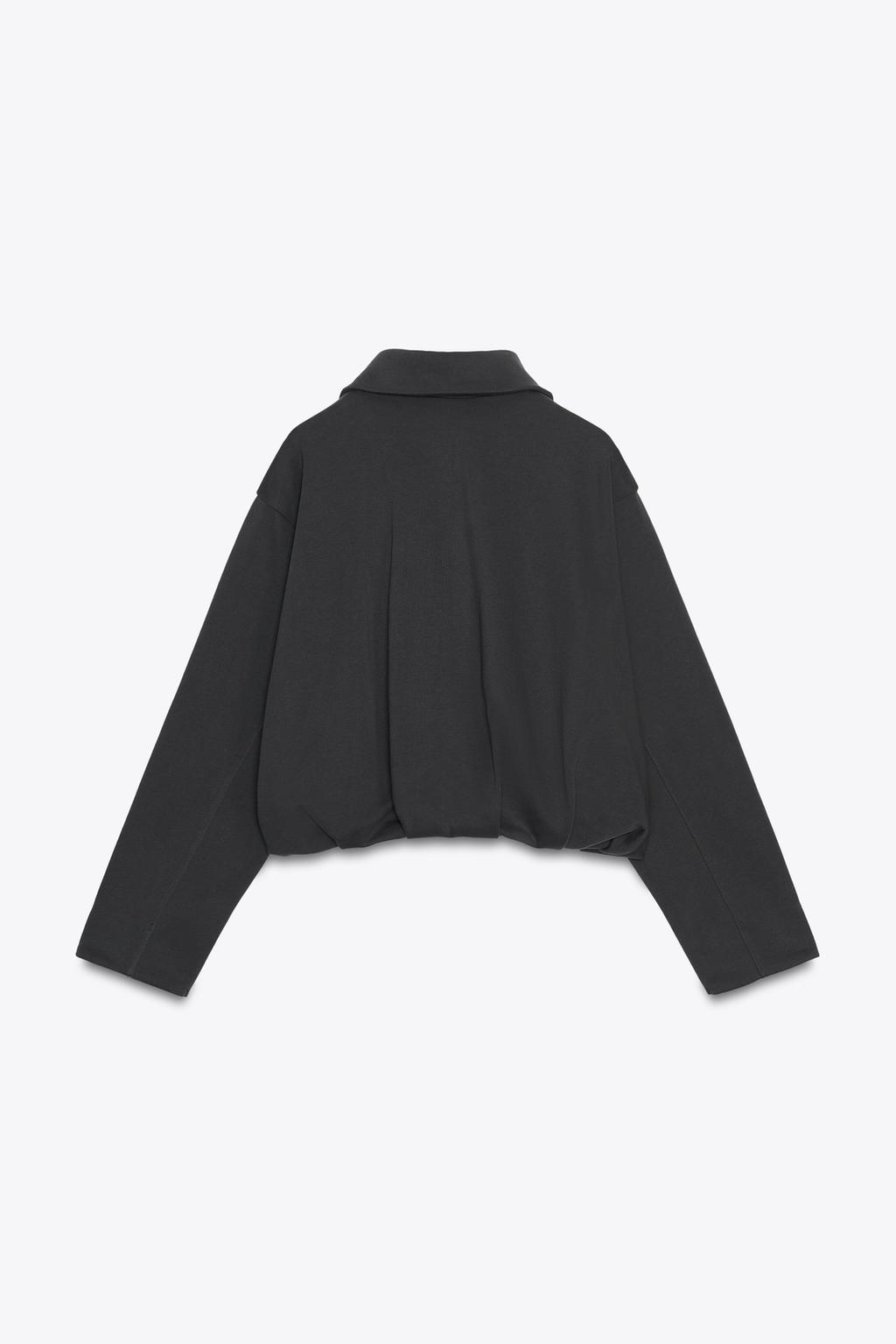 ÁO KHOÁC BOMBER VẢI NỈ XẾP LY - Ảnh 2