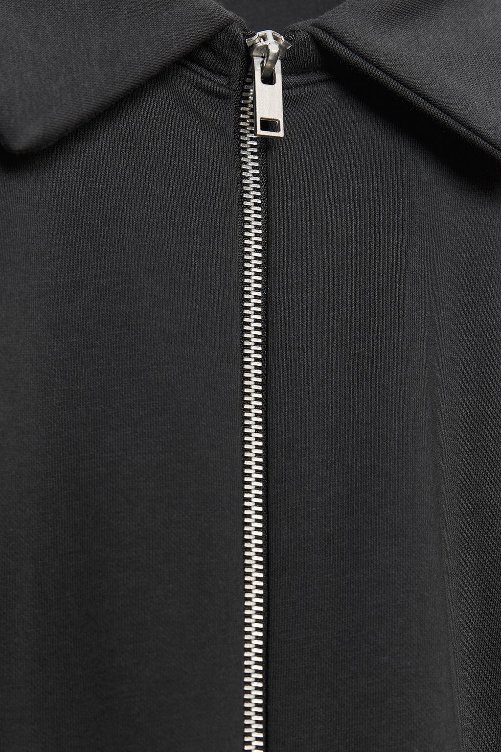 ÁO KHOÁC BOMBER VẢI NỈ XẾP LY - Ảnh 3