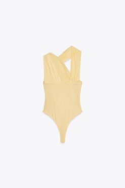 Alternative view of BODYSUIT VẢI TULLE XẾP NẾP CỔ LỆCH