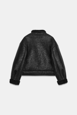 Alternative view of ÁO KHOÁC HAI MẶT GIẢ DA LỘN