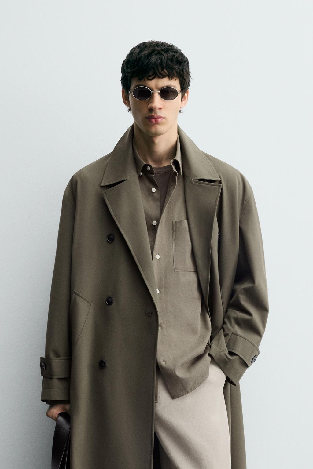 ÁO MĂNG TÔ VẢI RŨ DÁNG OVERSIZE - Ảnh 8