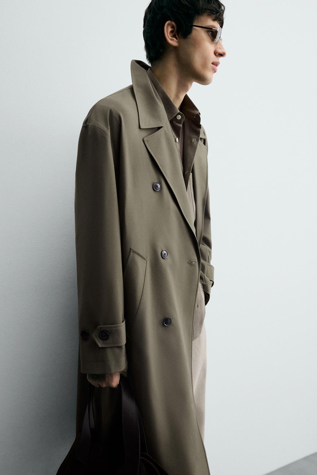 ÁO MĂNG TÔ VẢI RŨ DÁNG OVERSIZE - Ảnh 5