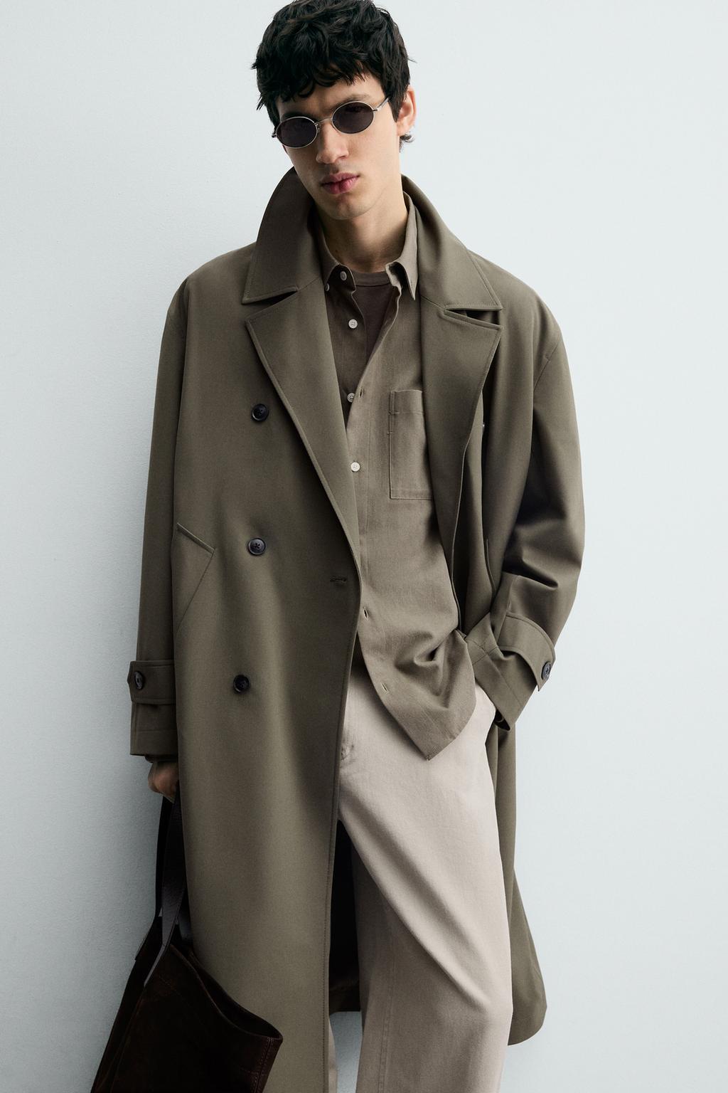 ÁO MĂNG TÔ VẢI RŨ DÁNG OVERSIZE - Ảnh 4