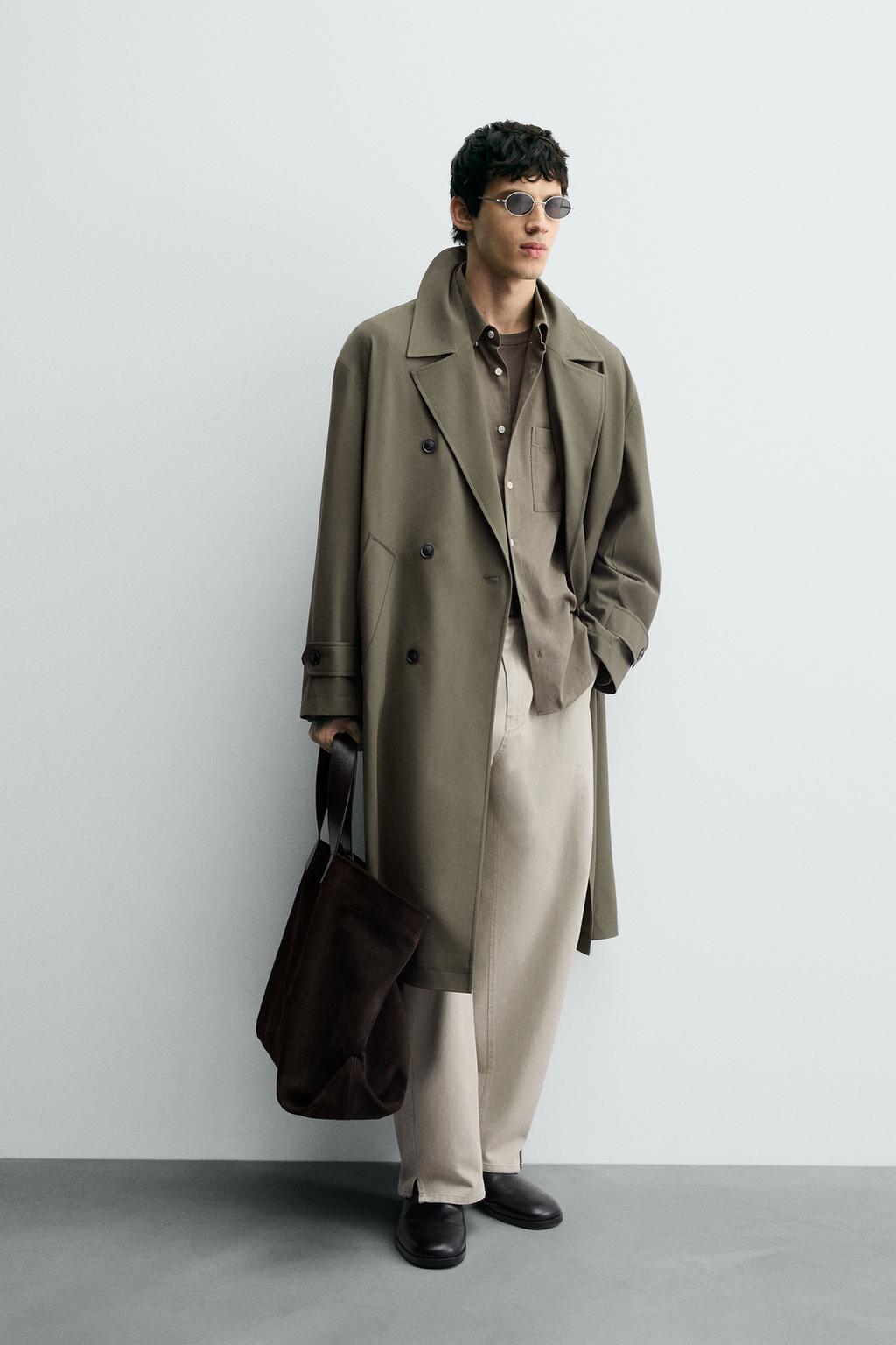 ÁO MĂNG TÔ VẢI RŨ DÁNG OVERSIZE - Ảnh 2