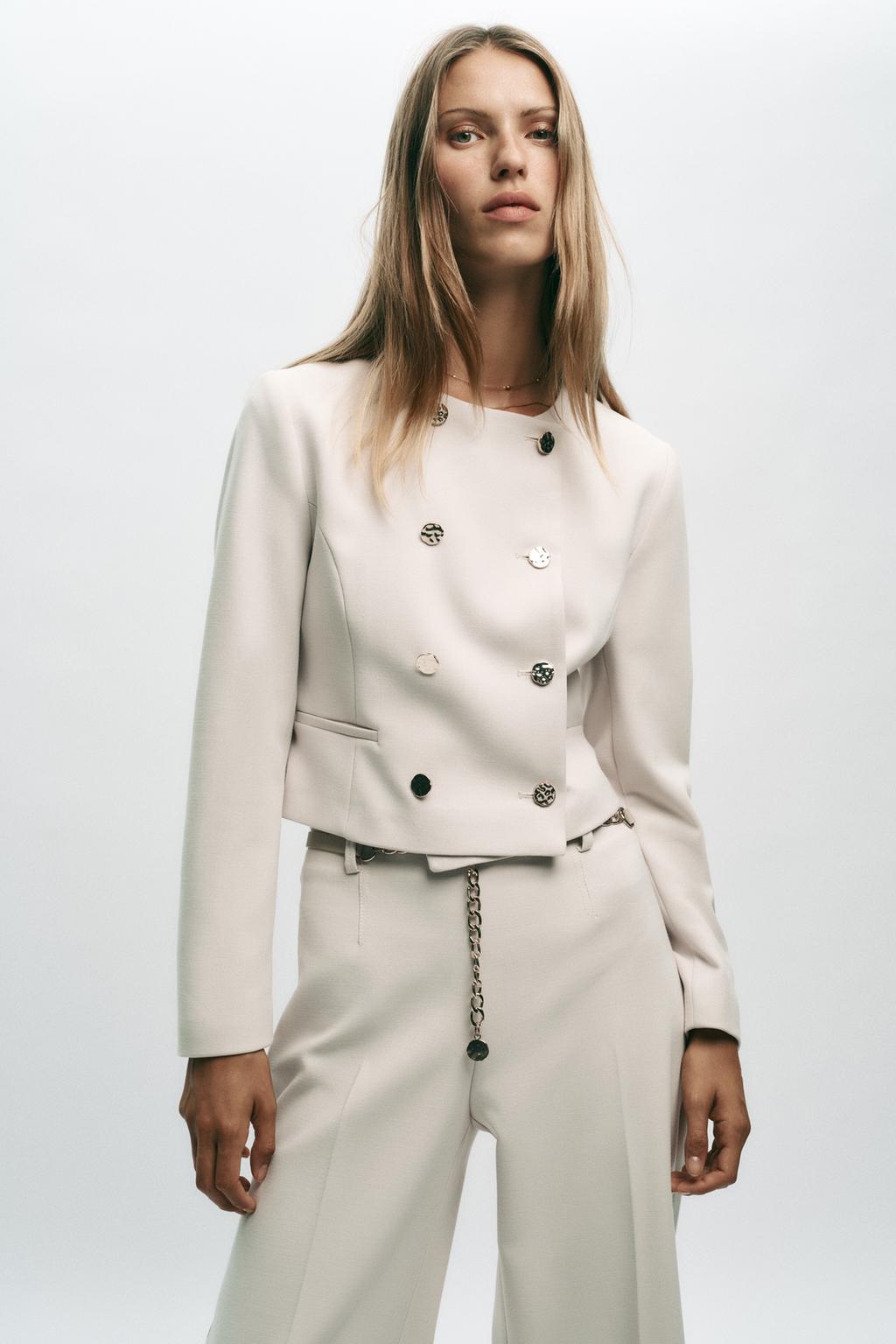 ÁO KHOÁC BLAZER DÁNG NGẮN VẠT CHÉO - Ảnh 8