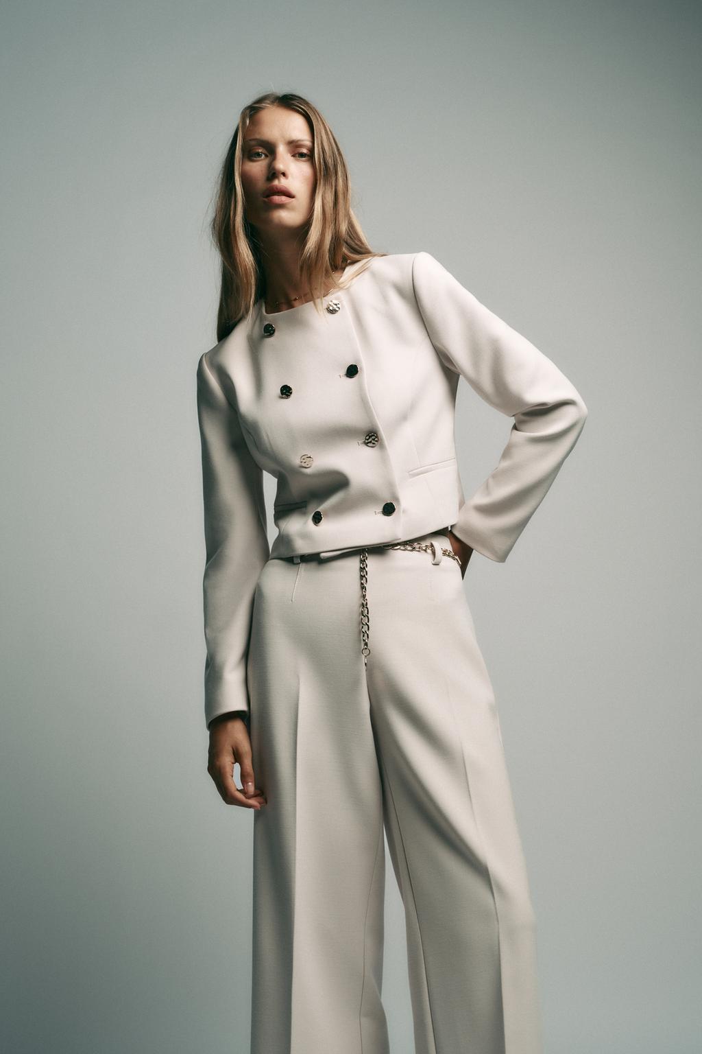 ÁO KHOÁC BLAZER DÁNG NGẮN VẠT CHÉO - Ảnh 4