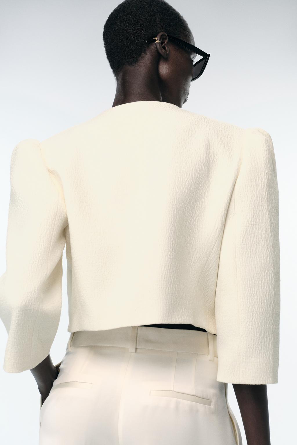 ÁO KHOÁC BLAZER DÁNG NGẮN TAY BỒNG - Ảnh 4