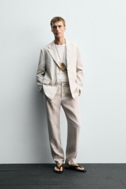 Alternative view of ÁO KHOÁC BLAZER THEO BỘ SUIT 100% VẢI LINEN