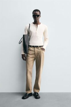 Alternative view of ÁO THUN CỔ PANADERO CÓ CẤU TRÚC