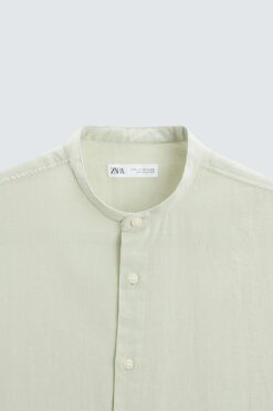 Alternative view of ÁO SƠ MI VẢI HIỆU ỨNG NHĂN