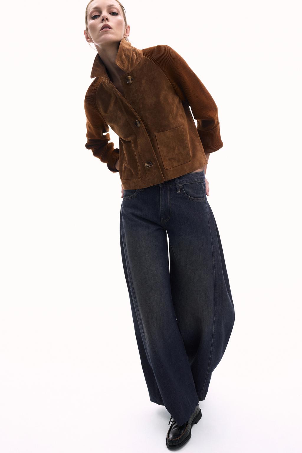 QUẦN JEANS ZW COLLECTION ỐNG RỘNG CẠP VỪA XẾP LY BÊN HÔNG - Ảnh 4