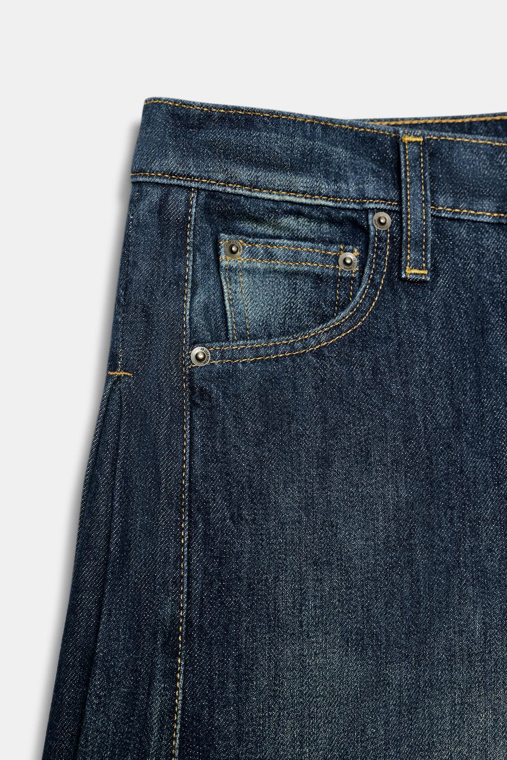 QUẦN JEANS ZW COLLECTION ỐNG RỘNG CẠP VỪA XẾP LY BÊN HÔNG - Ảnh 3