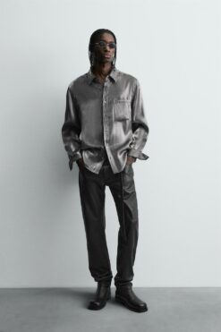 Alternative view of ÁO SƠ MI VẢI RŨ ÁNH KIM